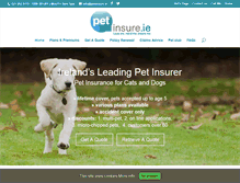 Tablet Screenshot of petinsure.ie